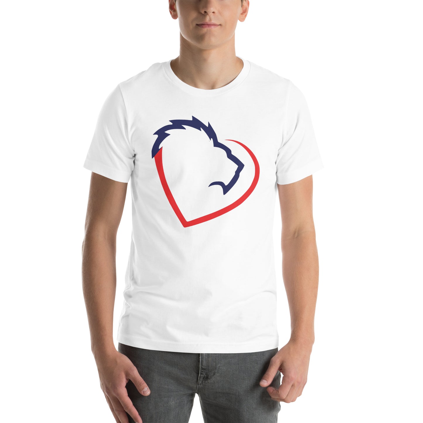 LionHeart Unisex T-shirt (White & Tan)